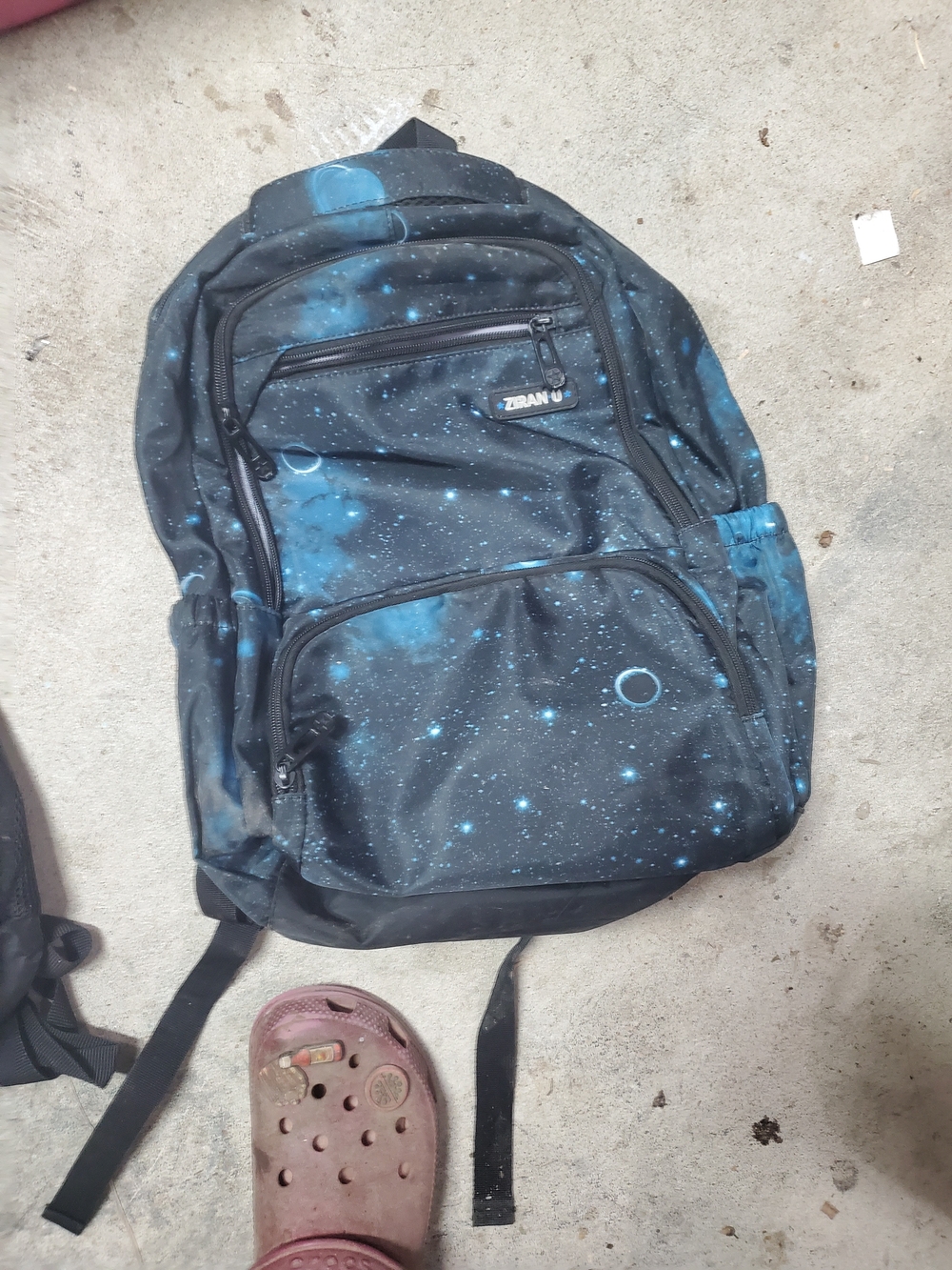 Blue Galaxy Print Men's Backpack